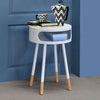 Sonria Round End Table | White & Natural Finish