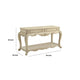 30’’ 2-Drawer Console Table with Bottom Shelf Antique White AMF-86023