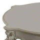 Vintage Style Wooden Coffee Table with Scrolled Apron and Cabriole Legs Pearl White AMF-86880