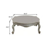 Vintage Style Wooden Coffee Table with Scrolled Apron and Cabriole Legs Pearl White AMF-86880