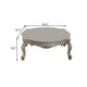 Vintage Style Wooden Coffee Table with Scrolled Apron and Cabriole Legs Pearl White AMF-86880