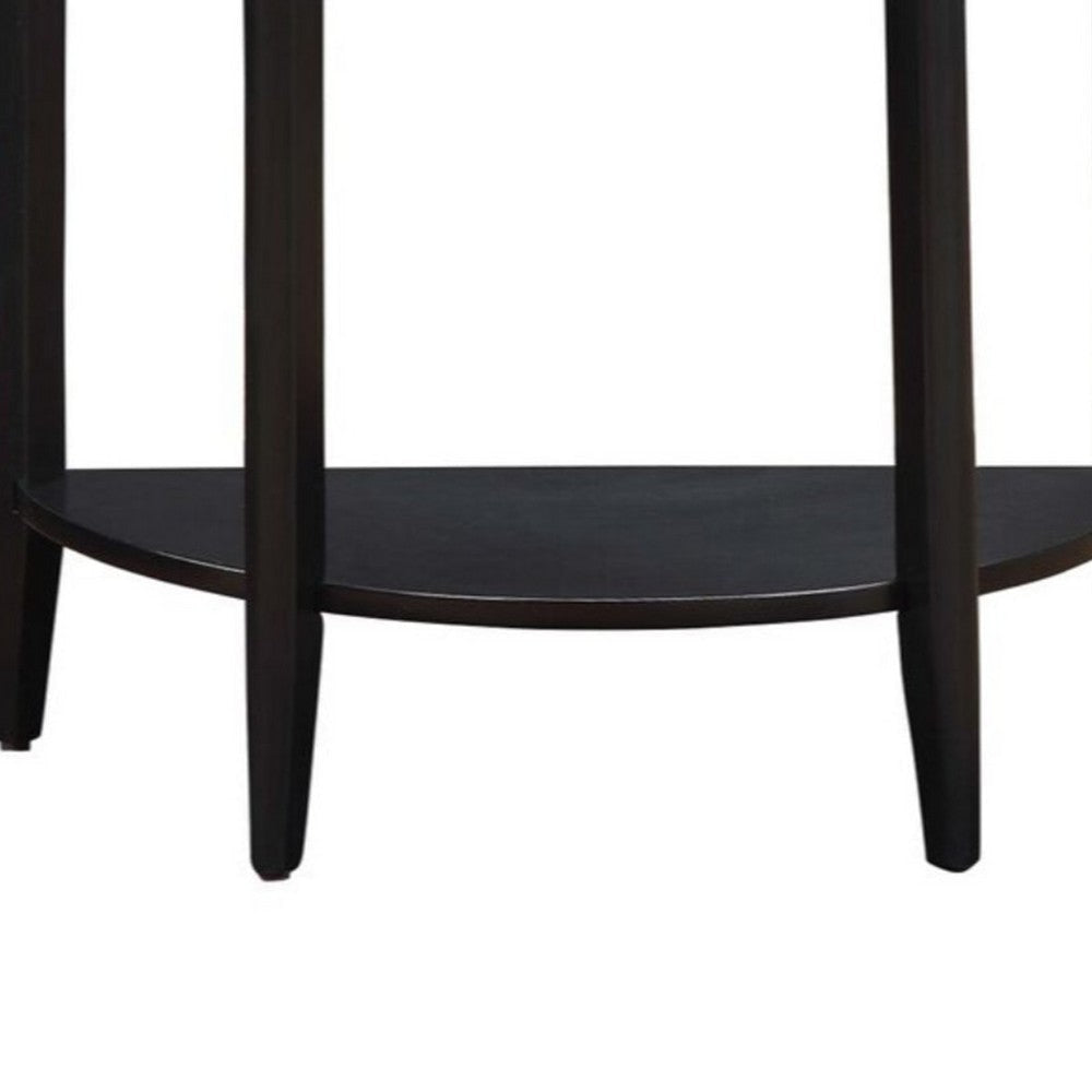 Half Moon Console Table | 1 Drawer | Black Finish AMF-90163