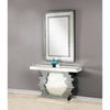 Console Table | Studded Faux Crystals | Black & Clear Mirror