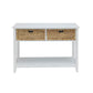 Flavius Console Table with 2 Drawers, White