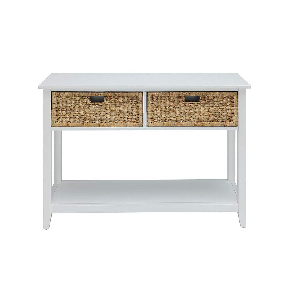 Flavius Console Table | 2 Drawers | White Finish
