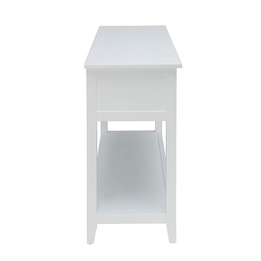 Flavius Console Table with 2 Drawers, White