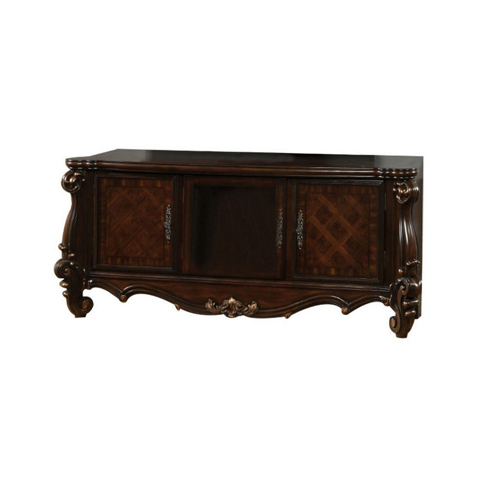 Charming TV Stand Cherry Oak Brown AMF-91329