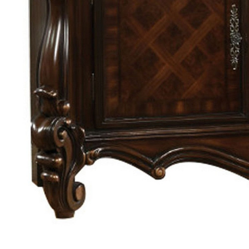 Charming TV Stand Cherry Oak Brown AMF-91329