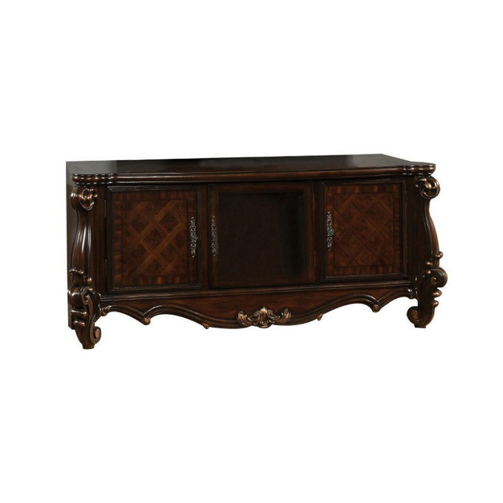 Charming TV Stand, Cherry Oak Brown