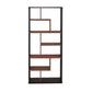 Wooden Rectangular Cube Bookcase, Natural Brown & Black-ACME