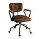 Executive Office Chair | Metal & Leather | Brown