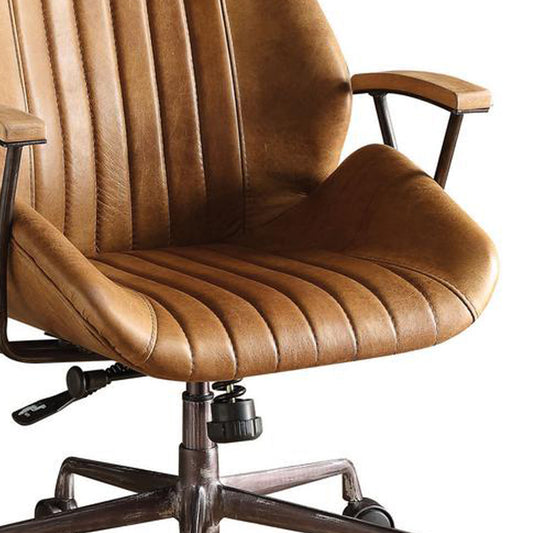 Charleston Executive Office Chair, Coffee Top Grain Leather-ACME