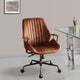 Executive Office Chair | Metal & Leather | Cocoa Brown