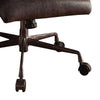 Metal & Leather Executive Office Chair, Antique Brown-ACME