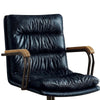 Metal & Leather Executive Office Chair Vintage Blue BM163562