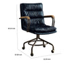 Metal & Leather Executive Office Chair Vintage Blue BM163562