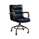 Executive Office Chair | Metal & Leather | Vintage Blue