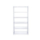 Bookshelf | Metal Frame | White High Gloss & Silver