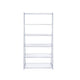 Metal Rectangular Bookshelf White High Gloss & Silver By Casagear Home AMF-92455