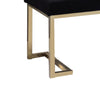 Ottoman, Black Fabric & Gold By Casagear Home