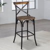 Zaire Barstool Chair | Walnut & Antique Black