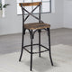 Zaire Barstool Chair | Walnut & Antique Black
