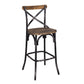 Zaire Bar Chair Walnut & Antique Black By ACME AMF-96640