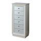 6 Drawers Jewelry Armoire Having with Mirror Front White AMF-97171