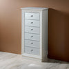 Jewelry Armoire | 6 Drawers | Mirror Front | White Finish