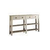 35 Inch Wooden Console Table with 4 Drawers and 2 Shelves, Cream - 97250
