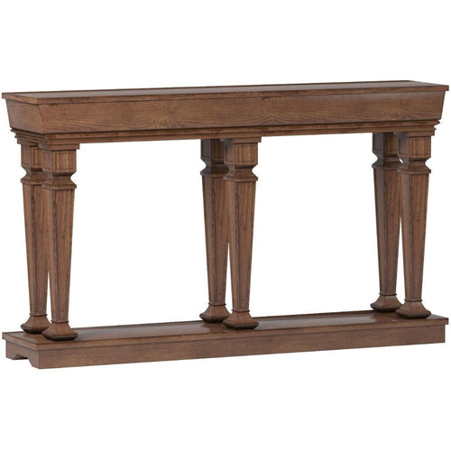 Console Table | Bottom Shelf | Oak Brown Finish