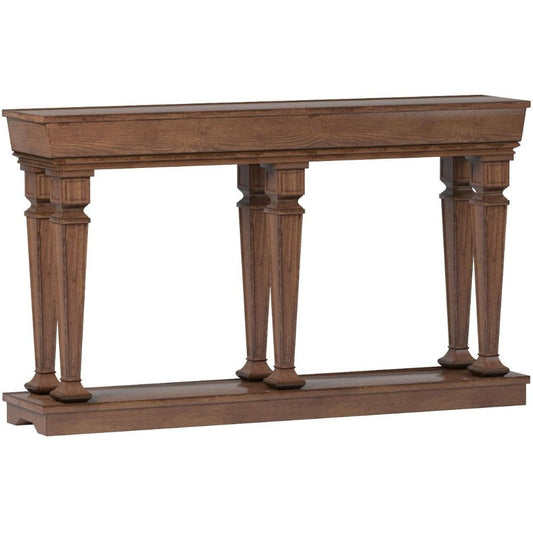 Console Table | Bottom Shelf | Oak Brown Finish