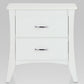 Contemporary Style 2 Drawers Wood  Nightstand By Babb, White