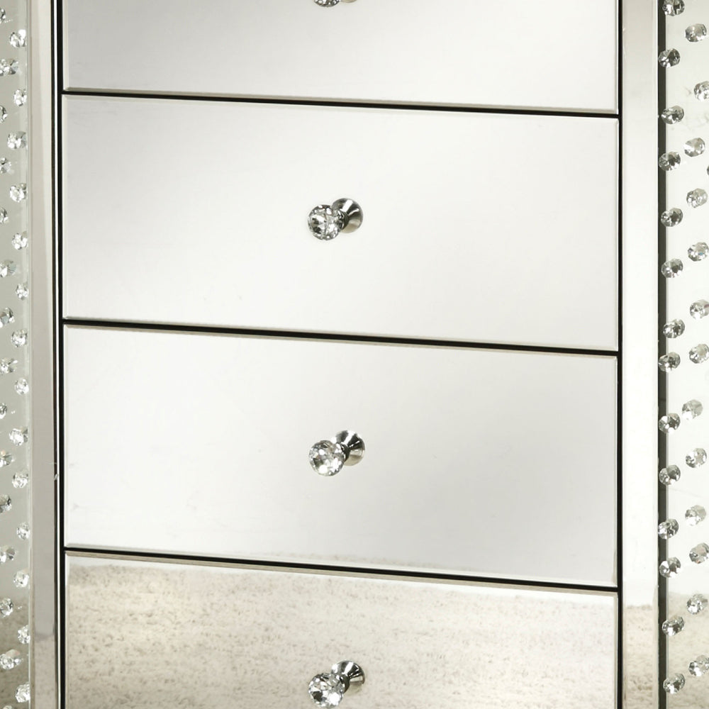 Mirrored Chest With 5 drawers Mirror By Casagear Home AMF-97304