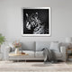 Wall Decor | Square | Leopard Design | Crystal Inlays | Black & Silver