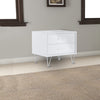 Nightstand | 2 Drawers | Contemporary Style | Deoss | White