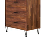 Enchanting  Wooden Chest With 5 Drawers, Walnut Brown-ACME