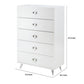 Five Drawers Wooden Chest In Contemporary Style White - AMF-97370 AMF-97370