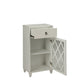 33 inch Wooden Accent Cabinet with 1 Drawer, White