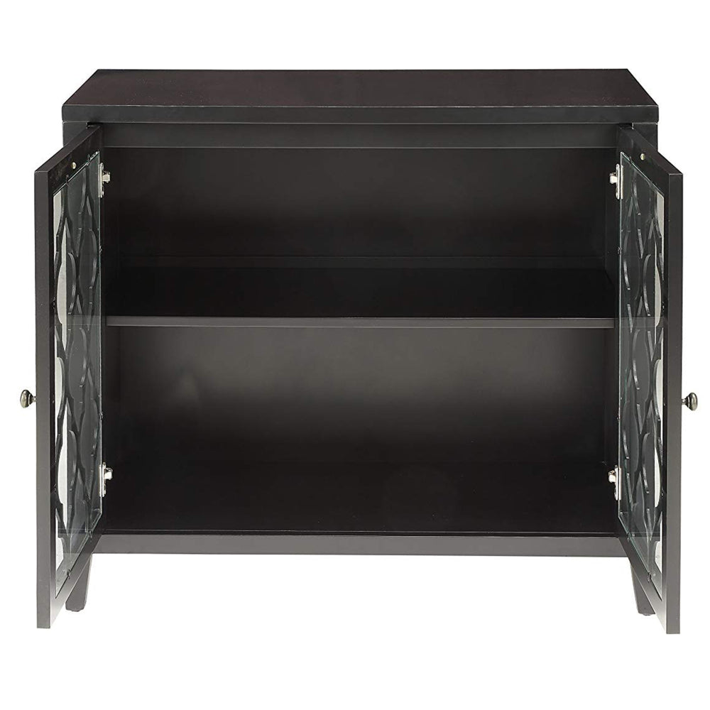 Ceara Console Table With 2 Doors, Black