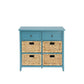Flavius Console Table With 6 Drawers, Blue
