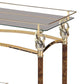 Alluring Serving Cart Golden Plated & Clear Glass-ACME AMF-98002