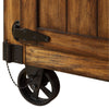 Wooden Kitchen Cart Antique Tobacco Brown By Casagear Home AMF-98186