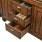 Wooden Kitchen Cart Antique Tobacco Brown By Casagear Home AMF-98186