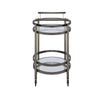 Serving Cart | Oval | Clear Glass | Gold Finish AMF-98190