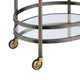 Serving Cart | Oval | Clear Glass | Gold Finish AMF-98190