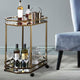 Serving Cart | Metal | Mirror & Gold Finish