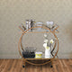 Serving Cart | Mirrored Shelf | Angled Handles | Gold & Clear