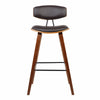 Wooden Frame Leatherette Barstool with Flared Legs Brown By Casagear Home BM155596