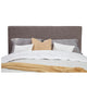 Fabric Upholstered Wooden Full Size Platform Bed with Splayed Legs, Gray